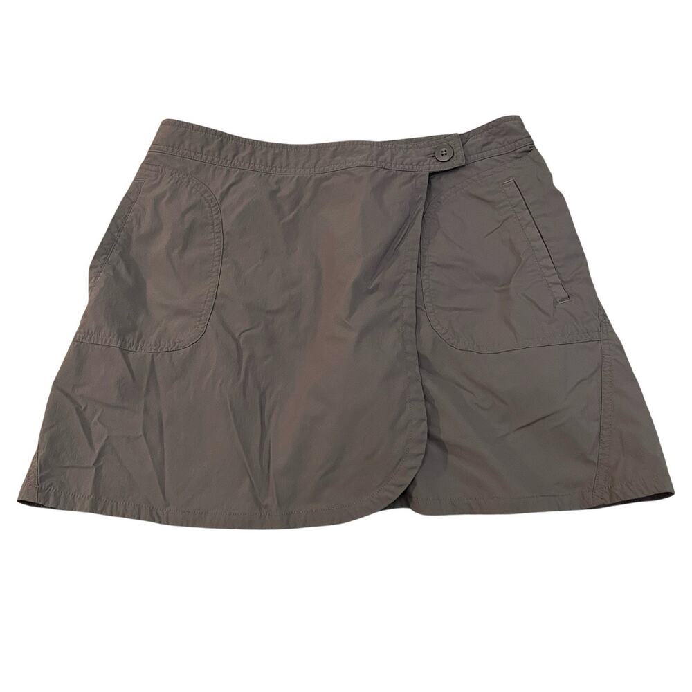 Patagonia Solimar Wrap Skort Size 8 Brown Hiking Outdoor Gorpcore Casual Sporty